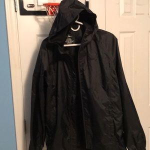 LL Bean Black Medium Regular Raincoat